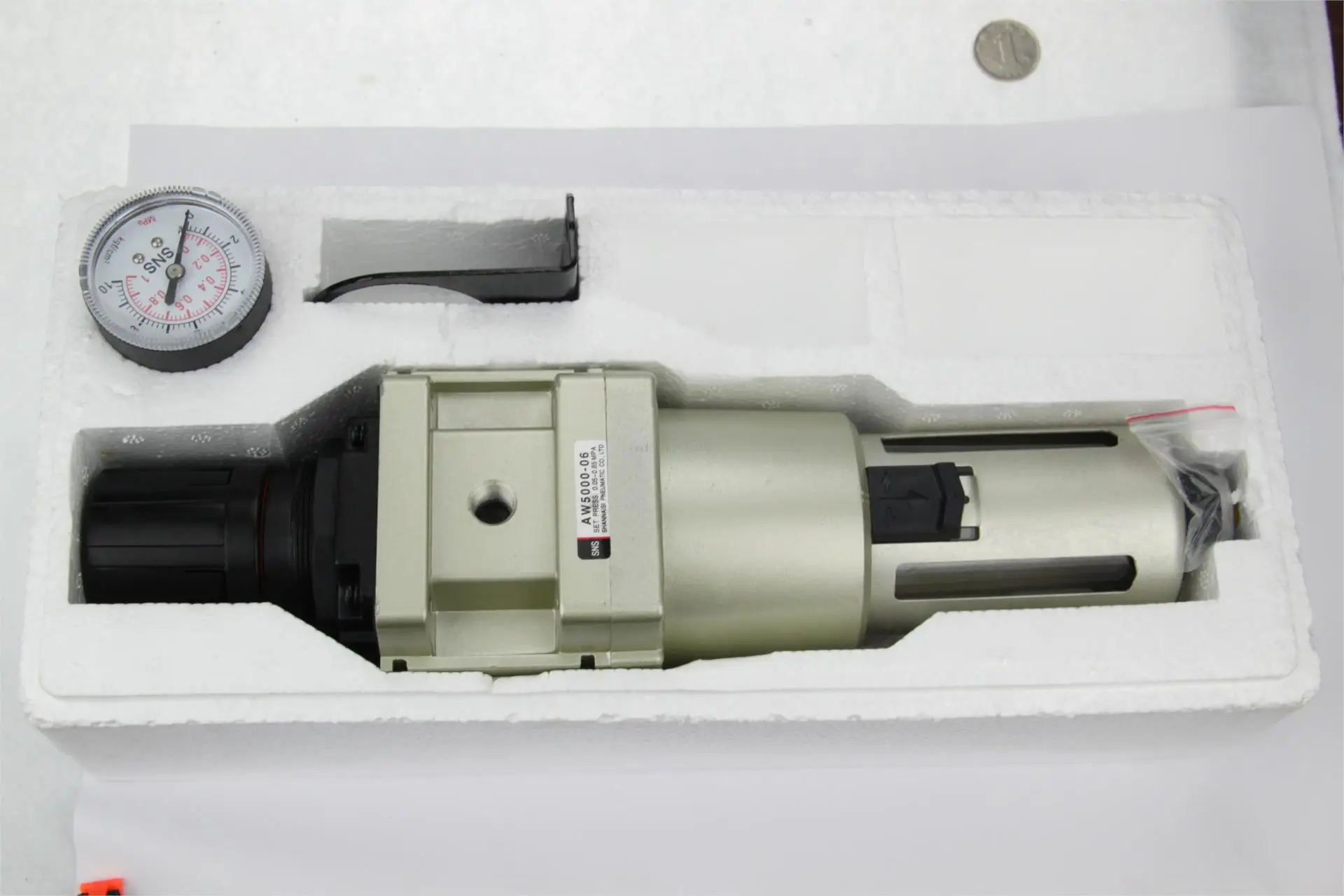 

AW5000-06A 3/4''BSPT SMC type semiauto drain regulator filter SNS pneumatic component SMC type compressor air treatment