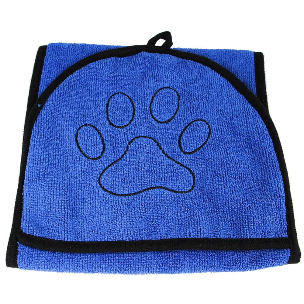 Cute Pet Dog Cat Towel Glove Double-sided Water Absorption Soft Drying Pet Bath Towel Paw Print Poodle Kitten Towels Suspenable (6)