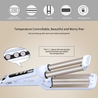 Professional Hair Curler Irons Corrugation for Hair Ceramic 3 Barrels Infrared Hair Curling Iron Women Waves Salon Styling Tools 2