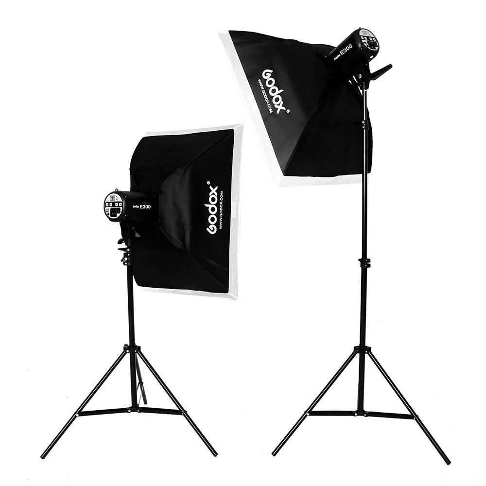 600Ws Godox строб студия Flash светильник комплект 600 W-фотографический светильник ing-Strobes, светильник, триггеры, софтбокс