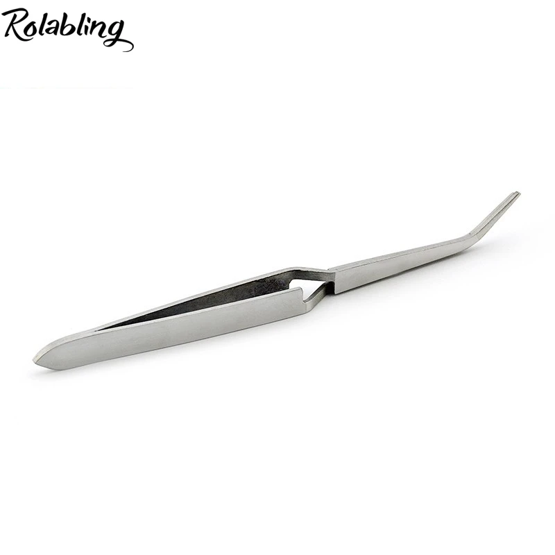 

Rolabling Nail Art Tweezers Stainless Steel Multi-Function Clip Tip Manicure Tool UV Gel Acrylic Nipper Picking Rhinestone