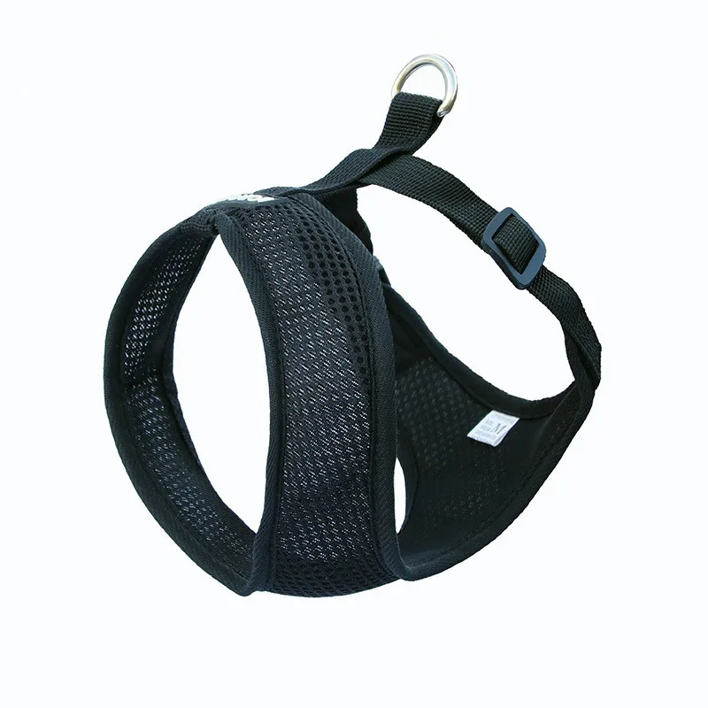 Cheap Pet Small Dog Harness Chihuahua Comfortable Soft Pet Harness Vest Mesh Breathable Black Red For Dogs (3)