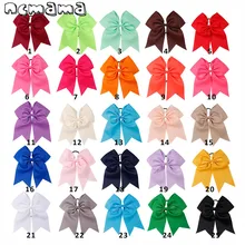 Однотонные резинки для волос для девочек 7 дюймов с бантом на резинке, мягкие резинки для волос для детей, аксессуары для волос(China)