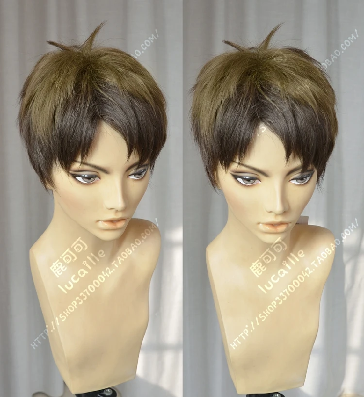 Haikyuu! Костюм Wakatoshi Ushijima для волейбола короткий термостойкий парик из верблюжьего