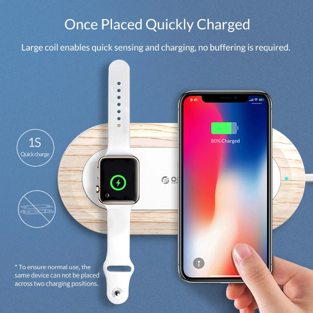  ORICO Drahtlose Ladegerät für iPhone X 8 XS 10W USB Wireless Charging für Samsung Galaxy S8 S9 S7 R