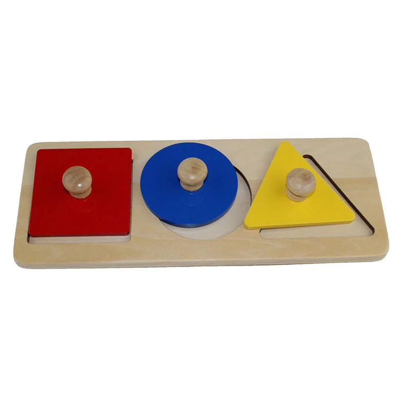 Montessori Infant Baby teaching aids puzzle toy Baby wooden color graphic cognitive Puzzle Preschool teaching aids 24 months