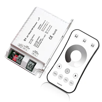 

New Led Triac Dimmer 220V High Voltage 90V-240VAC Input 2A Output wireless RF Touch Remote Led Lighting Dimming Controller S1