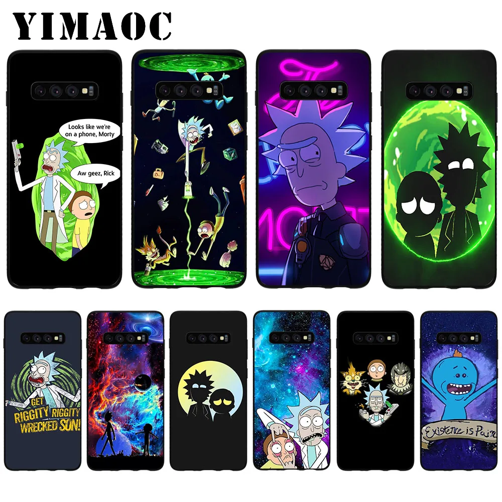 

YIMAOC Cartoon Rick And Morty Soft Case for Samsung Galaxy S10 Plus S10e S6 S7 Edge S8 S9 Plus J6 M10 M20 M30