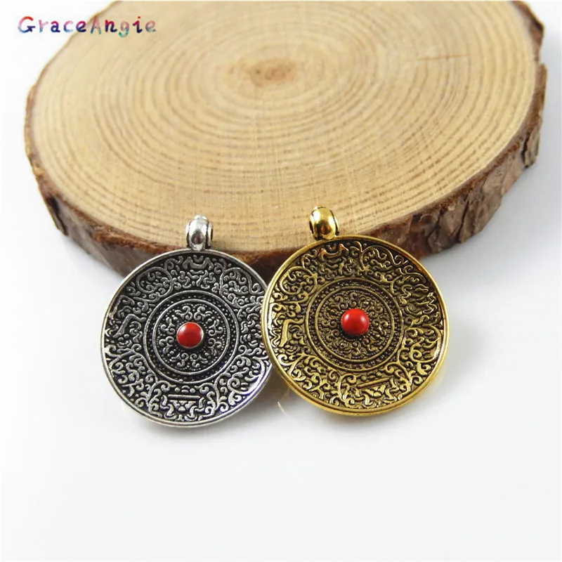 8pcs style vintage bronze fleur Cap Dangle Charms Pendants Bijoux 05745