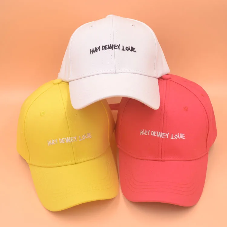 LDSLYJR письмо huey dewey любовь вышивка хлопок Бейсболка Регулируемый бейсболка кепка для мужчин и женщин 308