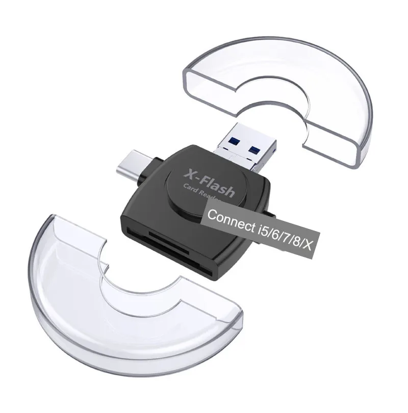 Все в 1 Тип C Micro USB TF SD Card Reader для iPhone X XS MAX XR 8 плюс 5 6 6 S 7 PLUS для samsung S8 S9 Примечание 8 9 телефона Android