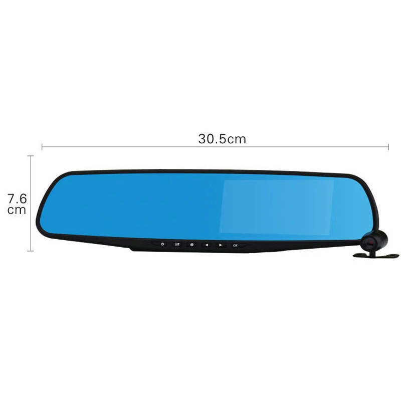 

1 Pair 4.3" Dual Cam Car Front Rear DVR Lens HD1080P DVR Dash Camera Video Recorder For Most Cars