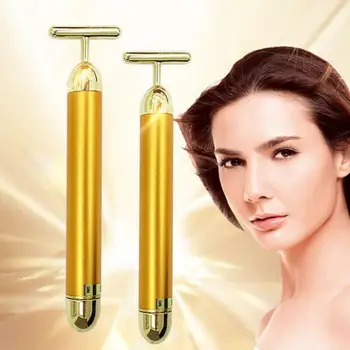 

10pcs T Shape 24k Gold Energy Beauty Bar Slimming Lifting Skin Care Tool