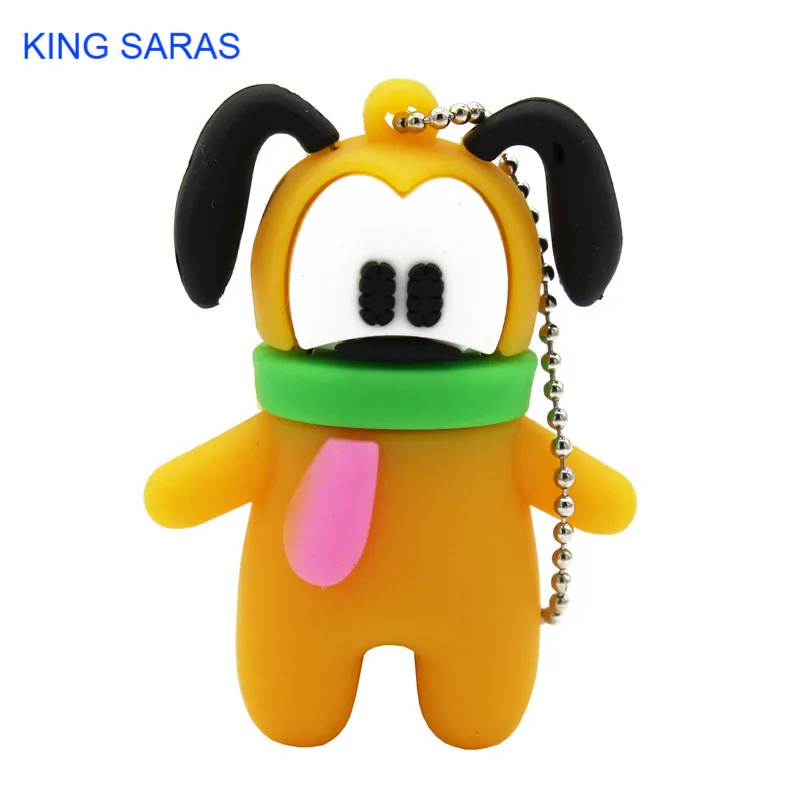 KING SARAS мультфильм реальная емкость собака Микки флэш-накопитель usb 2,0 4 ГБ 8 ГБ 16 ГБ 32 ГБ 64 ГБ флешка