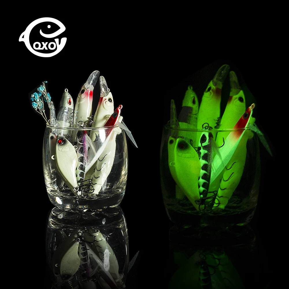 

QXO Luminous Hard Lure Jig Metal Squid Wobbler Minnow Winter Sea Ice Fishing Popper Goods For Fishing VIB Duck Spinnerbait