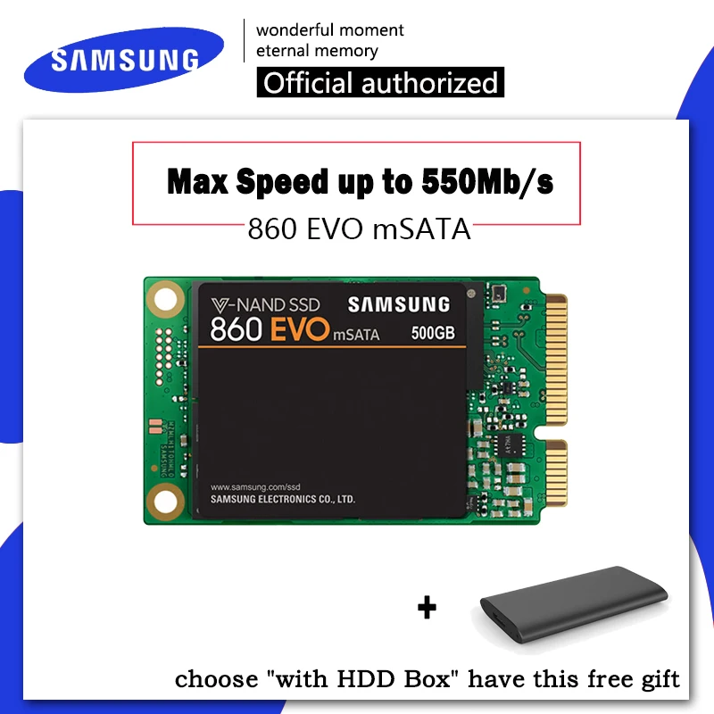 SSD SAMSUNG 860 EVO mSATA SSD жесткий диск HD SSD 1 ТБ 500 GB Внутренний твердотельный жесткий диск 250 GB 550Mbs HDD для ноутбука компьютер