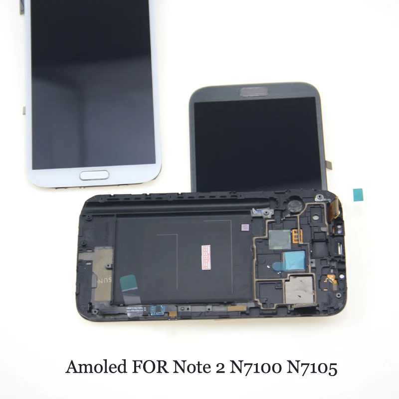 Для Samsung Galaxy Note 2 Note2 N7100 экран дисплей дигитайзер сборка N7105 LCD|Экраны для мобильных