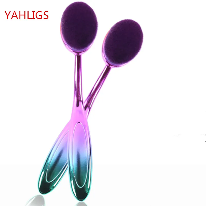 

Gollity Makeup Brushes Set Toothbrush Shaped Oval Seven Colors Make Up Brushes Set Soft Foundation Powder Eyeliner Brushs YA272