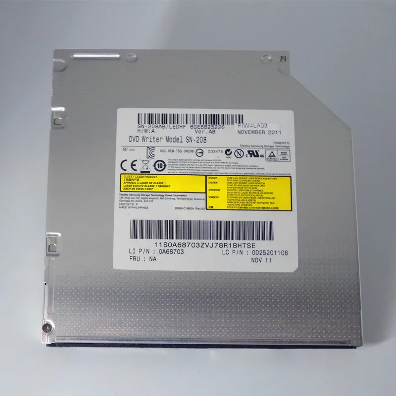 SN-208 8X DVD RW Multi DL горелка 24X CD писатель лоток внутренний привод для ноутбука заменить TS-L633