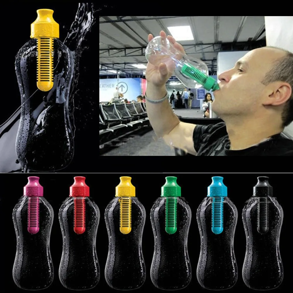 Hot-sale-1pc-550ml-Outdoor-Portable-Multifunctional-Camping-Plastic-PE-Hydration-Filtered-Sports-Drinking-Water-Bottle
