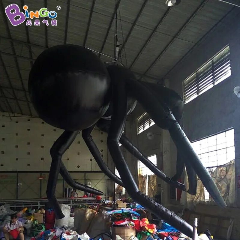 Hanging Halloween 16 Feet/5M Big Inflatable Black Spider Balloon For Decoration - BG-A0803-5 5