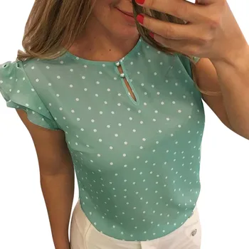 

Casual Summer Chiffon Women Casual Floral Print Blouse Short Sleeve Loose Top Shirt Tee Shirts Tops Blouse Plus Size Elegant