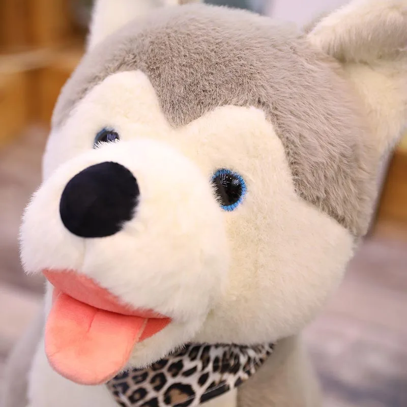 Плюшевая игрушка Husky Реалистичная собака мягкая Зверюшка реалистичное животное