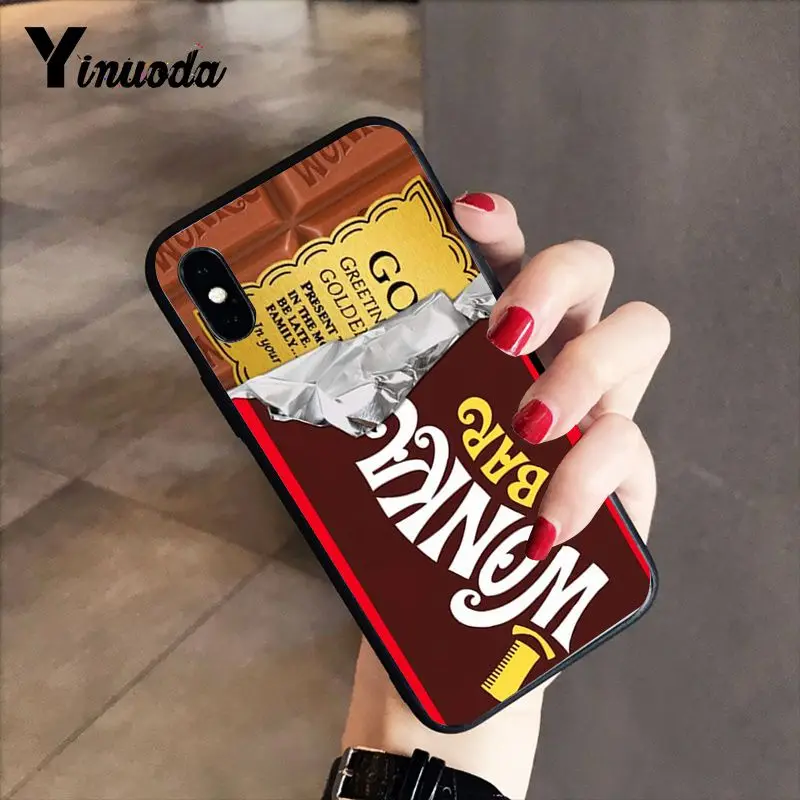 Мягкий чехол для телефона alenka bar wonka с изображением шоколада на заказ iphone 12 8 7 6 6S