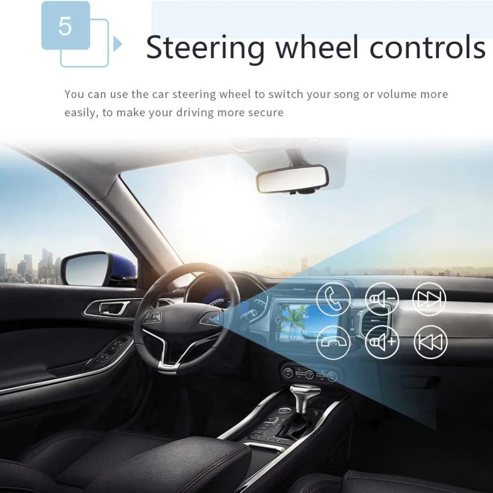 2 Din Android 7.1 System 7 Inch 4 cores 1024*600 HD Touch Screen Bluetooth FM AM Radio GPS Navigation MP4 MP5 Multimedia Player
