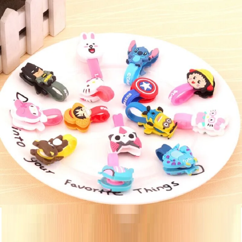 

Hot Cartoon Cable Organizer Bobbin Winder Protector Wire Cord Management Marker Holder Cover For Earphone iPhone Sansung MP3 USB