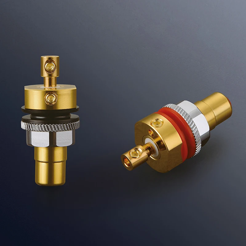 

Viborg RC102G Pure Copper Gold Plated RCA Female Socket HIFI RCA Socket for Amplifier Speaker 4 pcs
