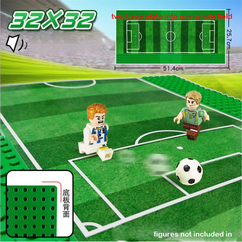 

32*32 Football field Base plate Basketball Court Building Blocks Parts Bricks Base Compatible Legoed Blocks Baseplate Toys