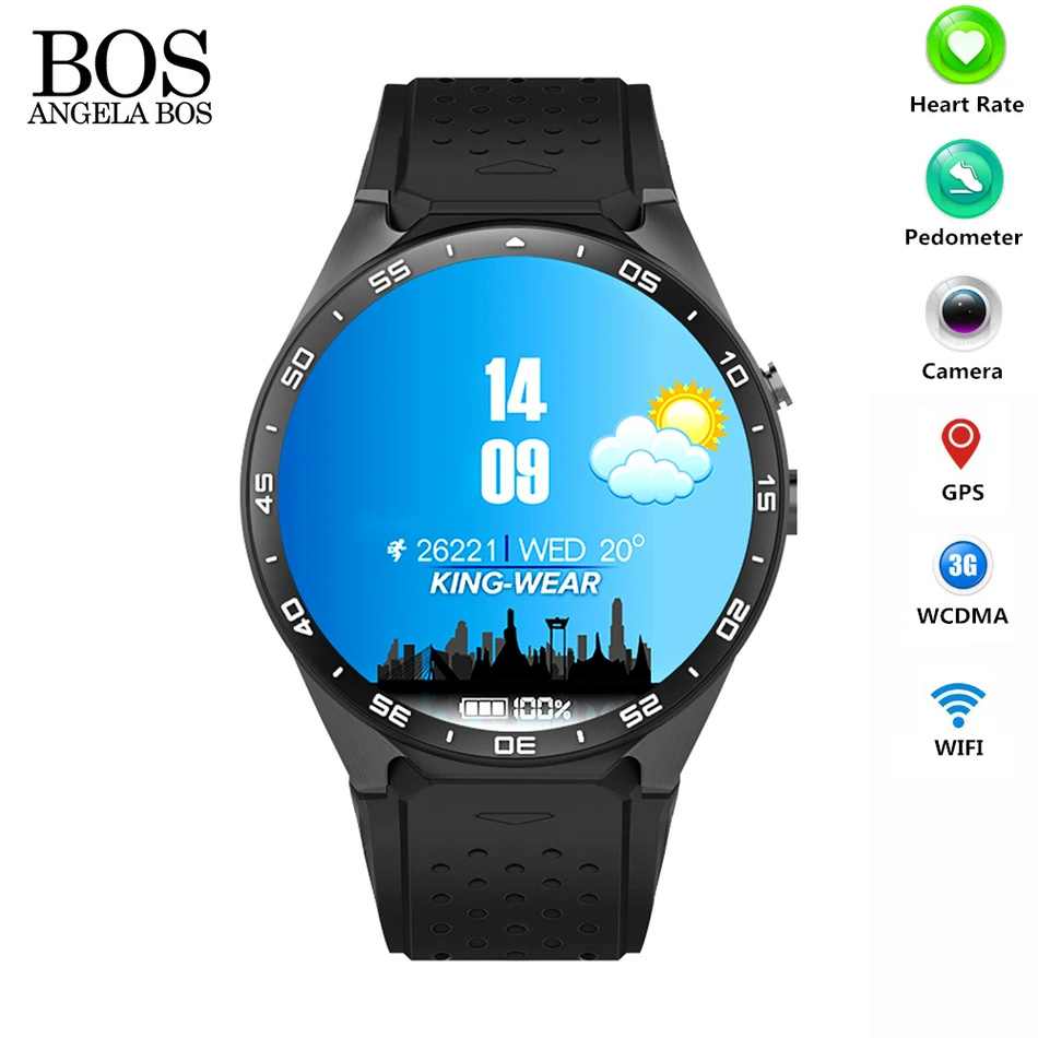 Smart font b Watch b font 2016 3G Mobile Phone Map Gps Tracker Camera Smartwatch Heart