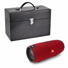 2018 Portable Splashproof Rechargeable PU Leather Case For JBL Xtreme Wireless Bluetooth Speaker Extra Space for Plug & Cables