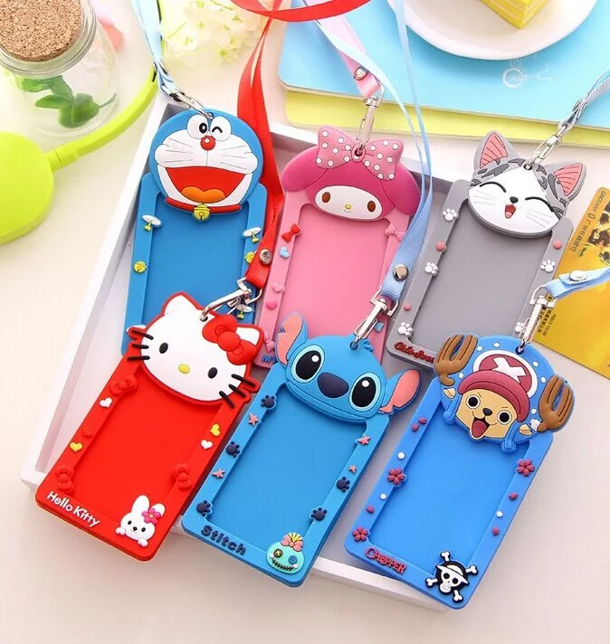 

Kawaii UP 10Models- CAT ETC. Kid's Neck BUS & ID Card Holder Pouch BAG Holder Case ; ID Message PAD Case Holder