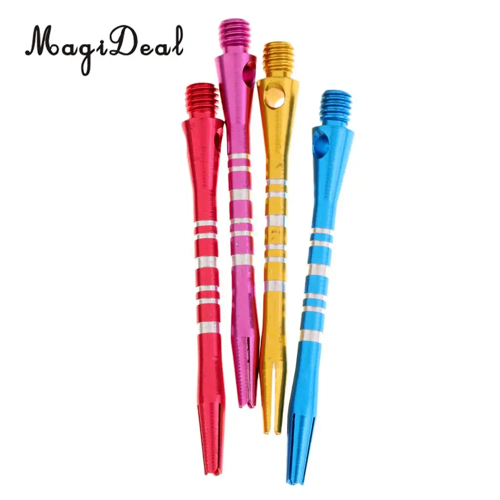 MagiDeal Alloy 12 Pcs 52mm Thread Alloy Re-Grooved Dart Stems Shafts Multi-color Indoor Games Dart Replacement Accessories