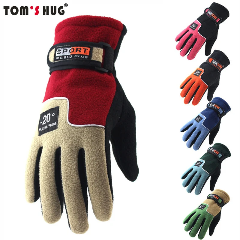 

Tom's Hug Women Antifreeze Cycling Gloves Outdoor Sports Hiking Winter Bicycle Bike Windstopper Soft Warm Mountaineering Gloves