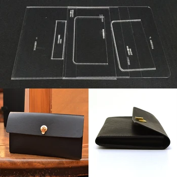 

1 Set Acrylic Leather Template Handbag Clutch Handwork Craft Sewing Pattern DIY Leathercraft Tool Set Accessory 17x28x4cm