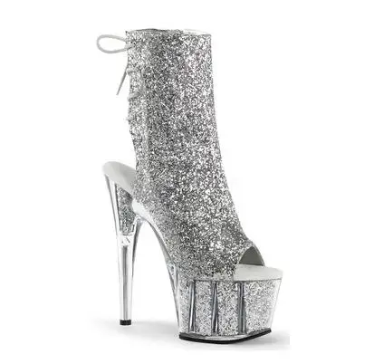 

Super high heel platform sexy peep toe ankle boots for lady Women black/silvery/pink/gold open heel high heel short boots