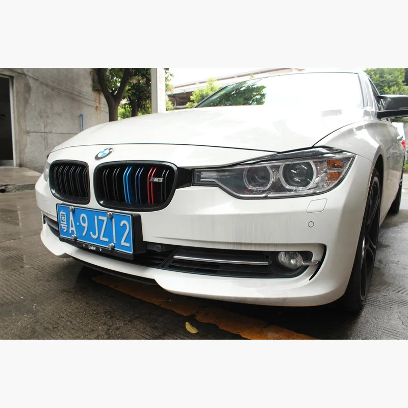 cheap Pair ABS M style Matt Black Front Bumper Grille Double Slat For BMW F10 F18 M5 2011 2012 2013 2014 2015 2016