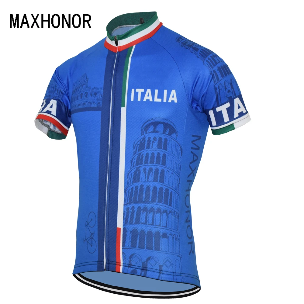2017 new arrival Italia cycling jersey blue short sleeve cycling