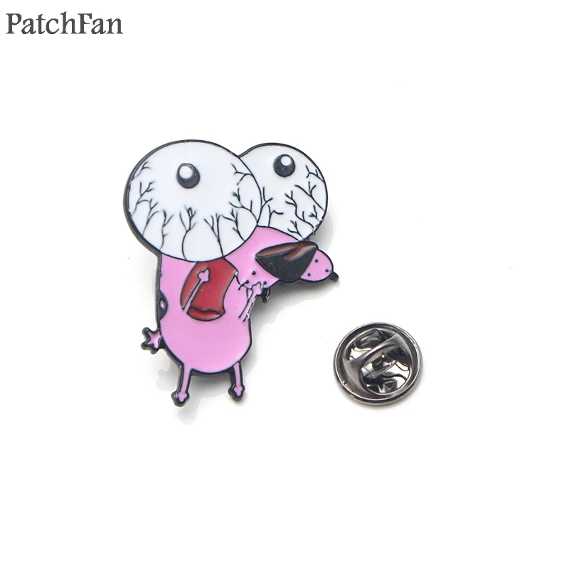Patchfan смелость трусливая собака цинковый сплав булавки для галстука значки para рубашка сумка одежда рюкзак броши для обуви значки медали A1499