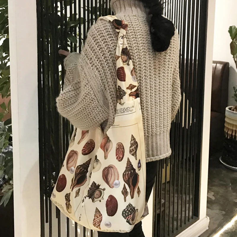 

Oversize Reusable Fabric Pouch Bag Women Vintage Big Diaper Shoulder Bag Female Teen Casual Eco-friendly Shopping Bag for Daily