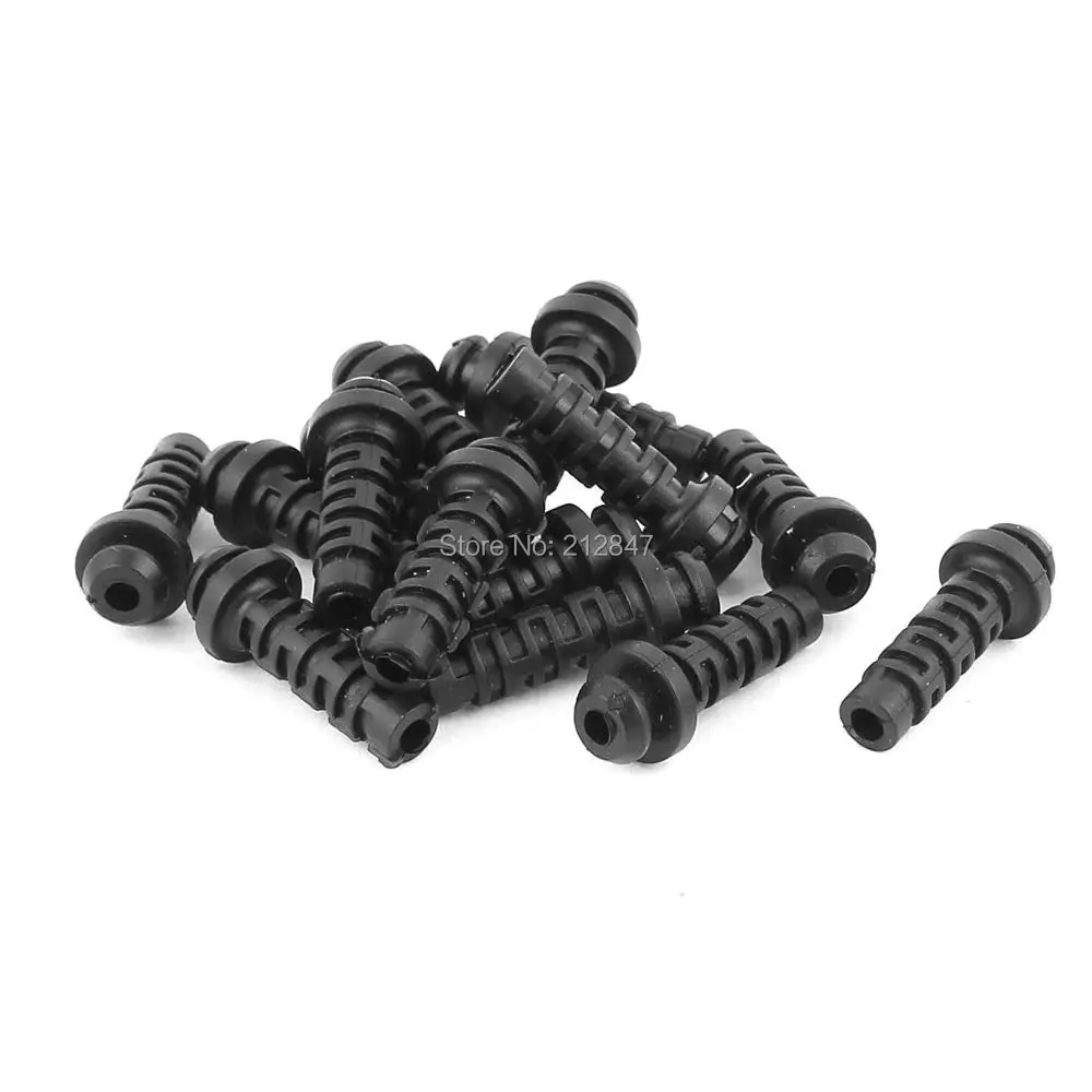 

15 Pcs Rubber Strain Relief Cord Boot Protector Wire Cable Sleeve Hose 25mm Long