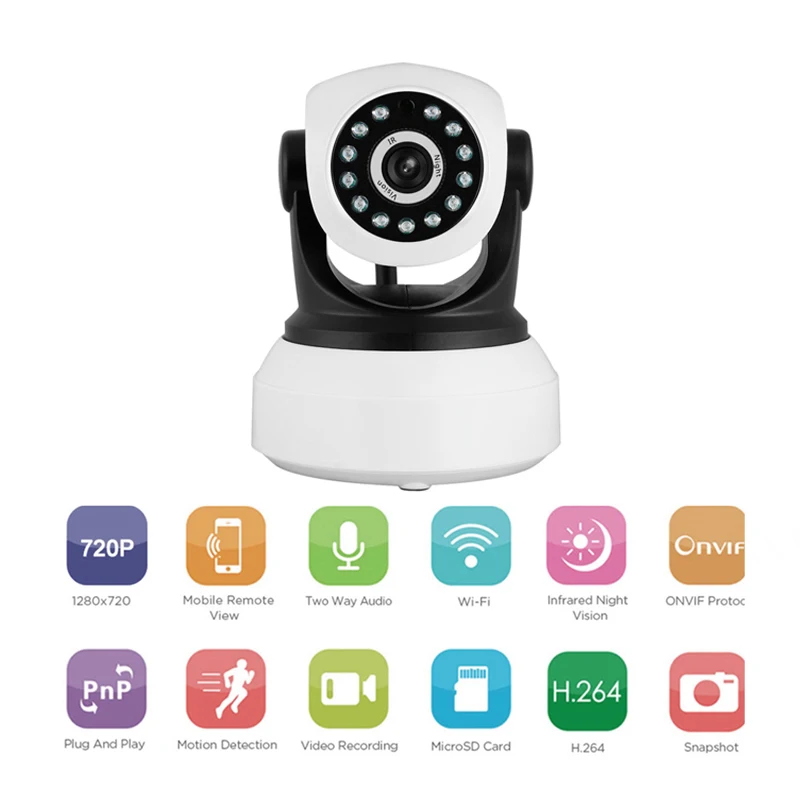 Home Security IP Camera Wi Fi Wireless Mini Network Camera Surveillance Wifi 720P font b Night