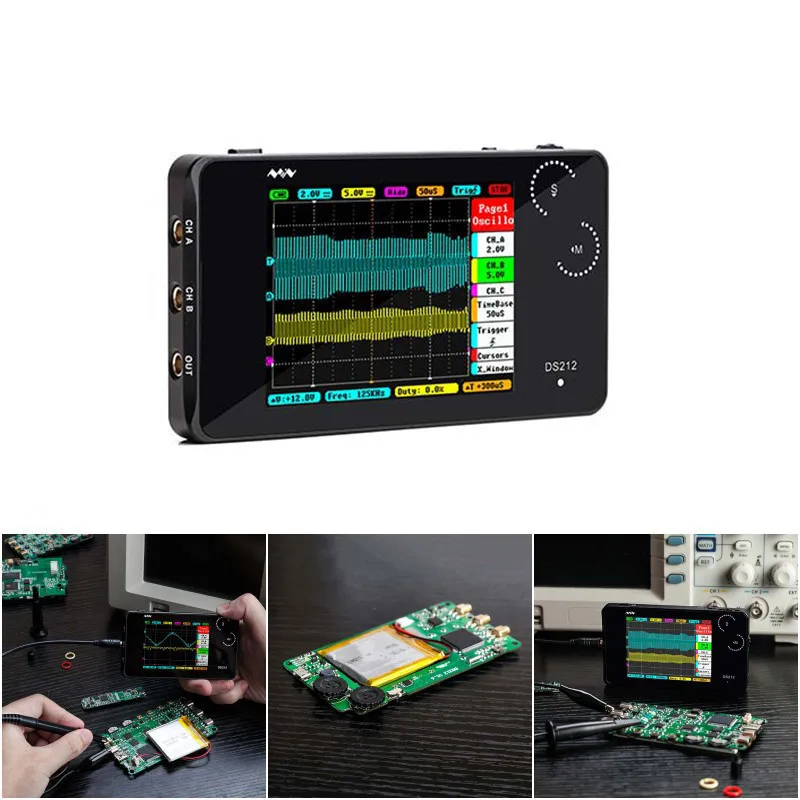 Мини ARM DSO212 DS212 цифровой осциллограф Портативный Nano ручной полосы пропускания 1 МГц Частота дискретизации 10MSa/s колесо большого пальца#10