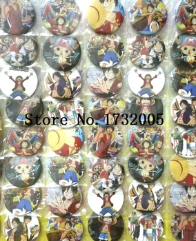 

New 5sets(48pcs/set ) Japanese Anime ONE PIECE Round Brooch Badge Kids Clothing Accessories 4.5 cm q-102