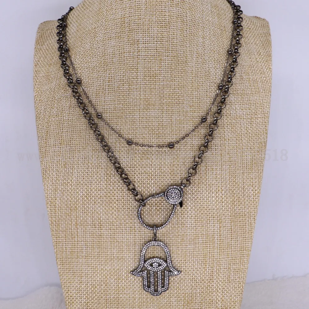 3 нити модное ожерелье Бижутерия микро проложили 4" длинное ожерелье бижутерия для женщин смешанный стиль 3337