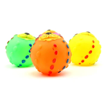 

6Pcs Funny Pet Dog Ball Toy Dog Face Sound Squeaky Toys Soft Rubber Chew Sound Ball Toys Brinquedo Cachorro Perros Mascotas