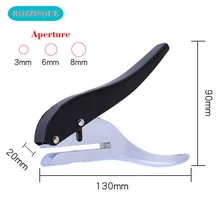 3 мм/6 мм/8 мм круглый Дырокол бумажный ручной сверхмощный ручной Круглый Одинарный дырокол для удостоверений личности ПВХ карты бейдж фотографии